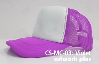CAP SIMPLE- CS-MC-03, Violet, หมวกตาข่าย, หมวกแก๊ปตาข่าย, หมวกแก๊ปสำเร็จรูป, หมวกแก๊ปพร้อมส่ง, หมวกแก๊ปราคาโรงงาน, หมวกตาข่ายสีบานเย็น